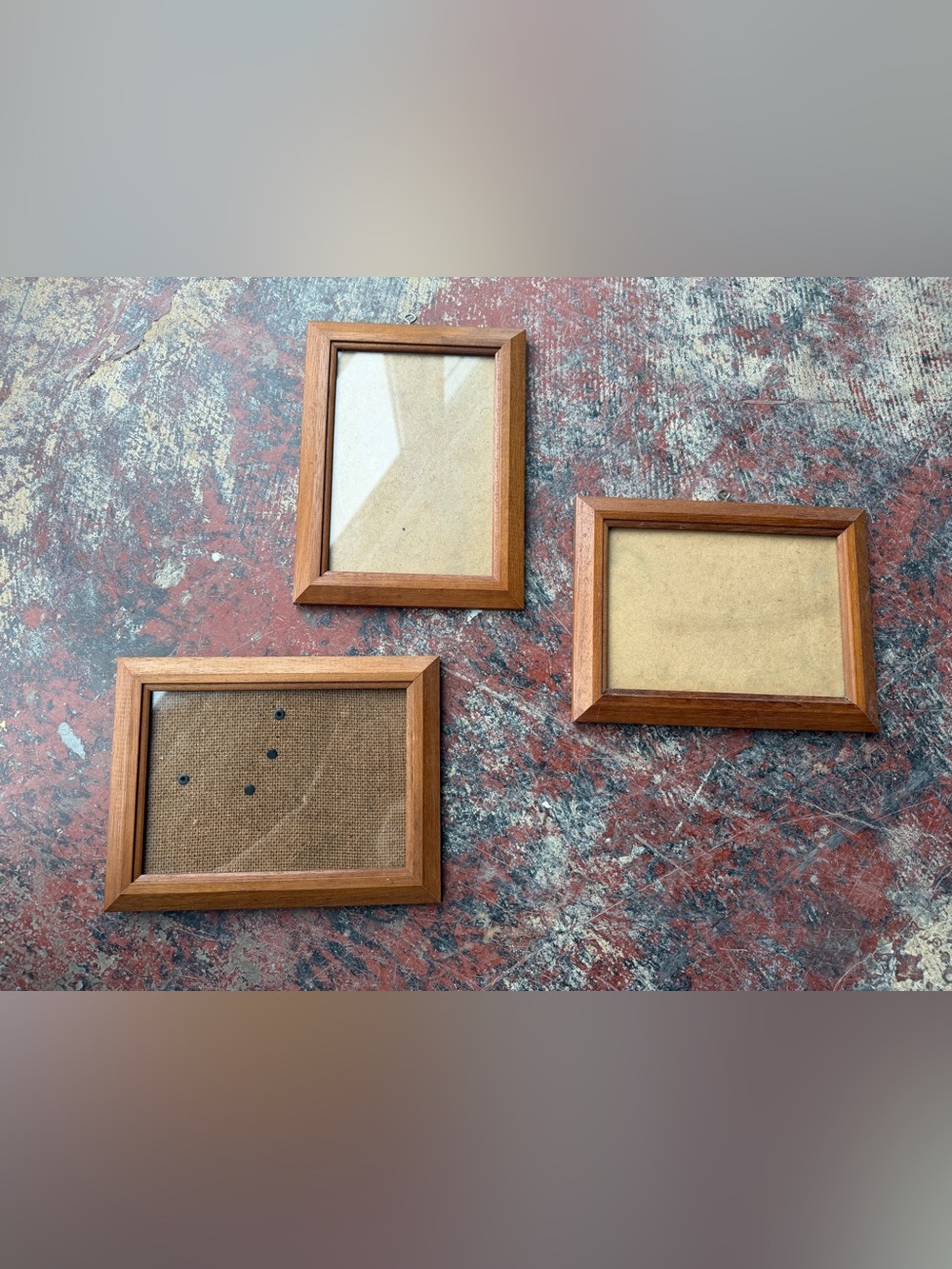 Vintage Teak Wall Photo Frame Set - Brand